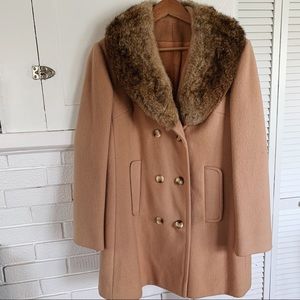Vintage 1960s Fur Collar Coat